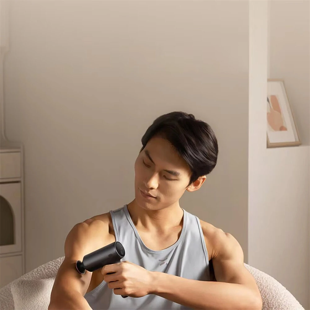 (image for) XIAOMI Mijia Fascia Gun H3 Mini Version With Hot Compress 12KG Percussion 3-Speed Vibration & Heat Therapy Smart Pressure Interactive Reminder Massage Gun